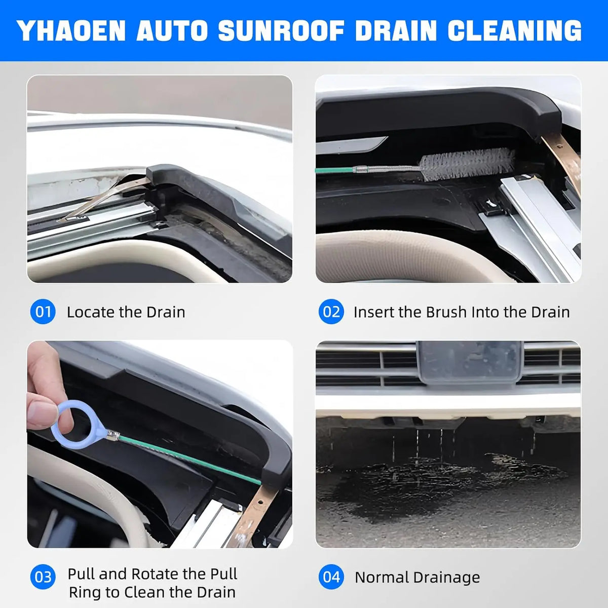 Flexible Car Drain Cleaning Brush for Sunroof and Sunroof Drains