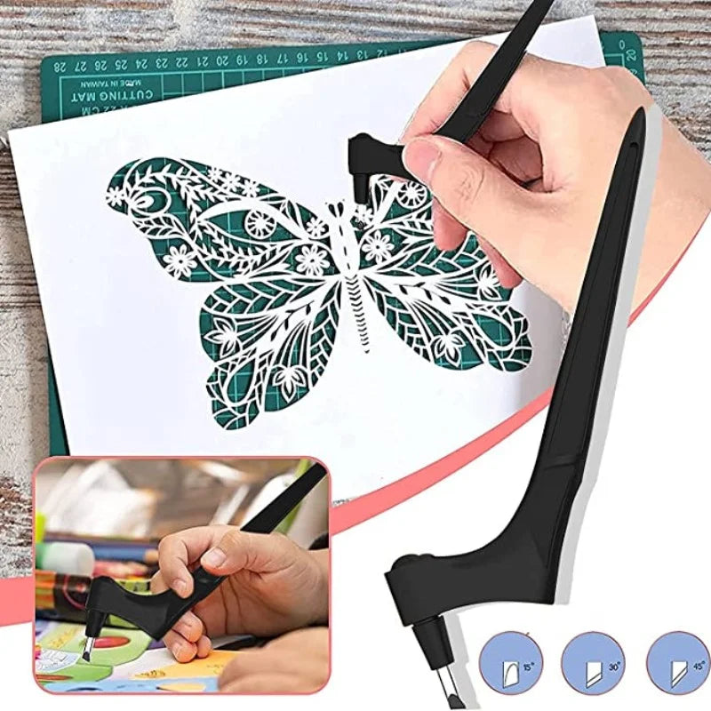 360° Rotating Blade Craft Cutter with 3 Replacement Blades