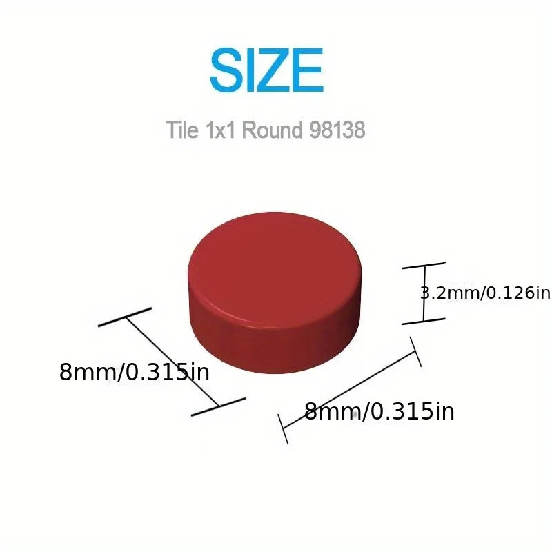 198-Piece Round Tile Building Blocks Set for Creative DIY Projects