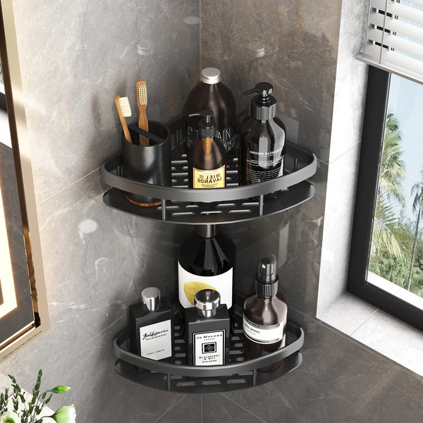 Space Aluminum Corner Bathroom Shelf