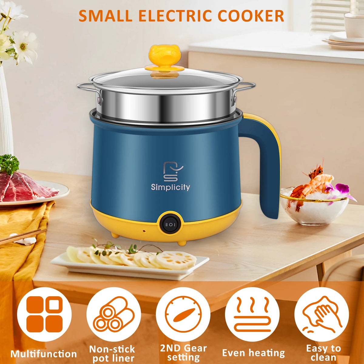 Electric Hot Pot with Dual Heat Control