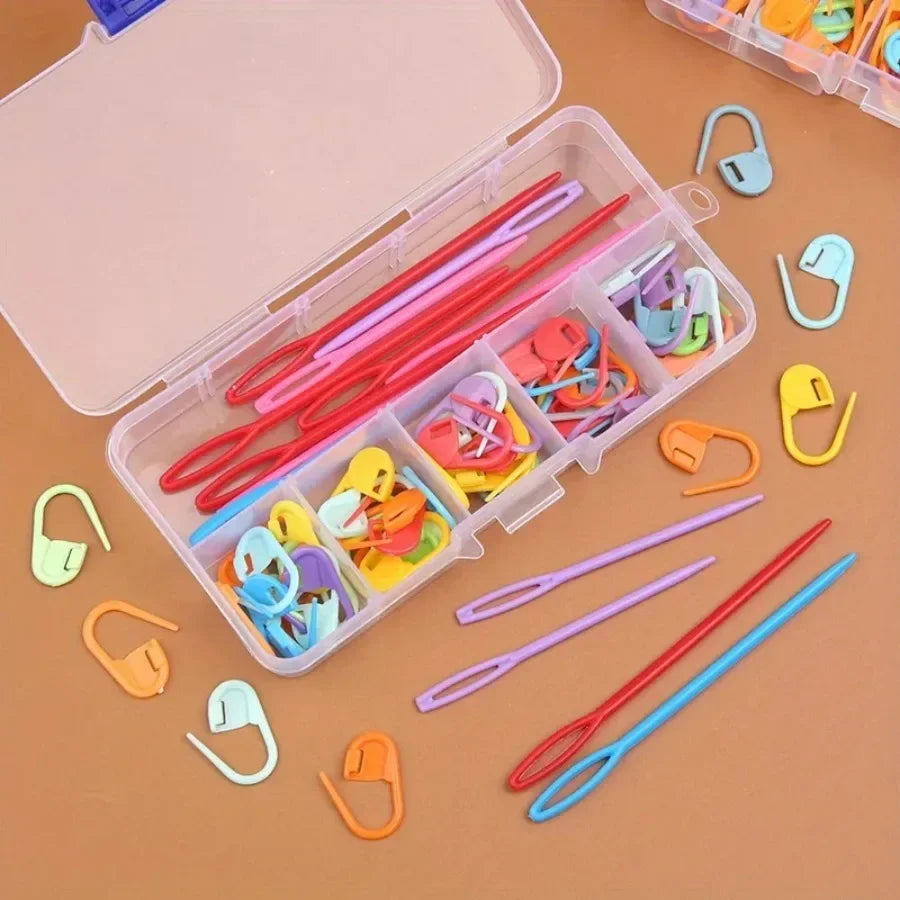 Complete Knitting & Sewing Needle Set with Stitch Markers