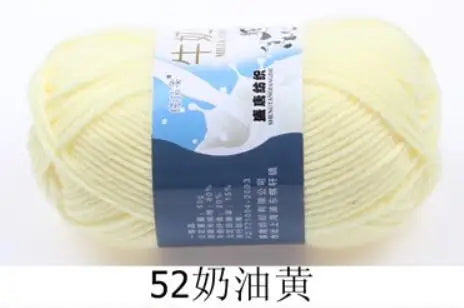 Milk Cotton Crochet Yarn – Soft, Durable Knitting Thread in 91 Colors