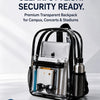 Heavy-Duty Transparent PVC Backpack with Padded Straps