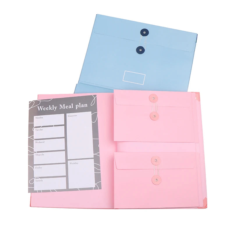 Emergency Preparedness Document Organizer with Accordion Pockets