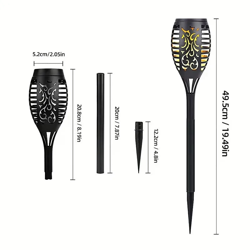 Solar Flickering Flame Torch Light