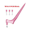 A pink precision craft knife with a 3 PCS blade, showing various cutting angles like 15°, 30°, and 45°.