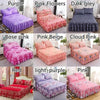 Floral Ruffle Bed Skirt with Matching Pillowcases
