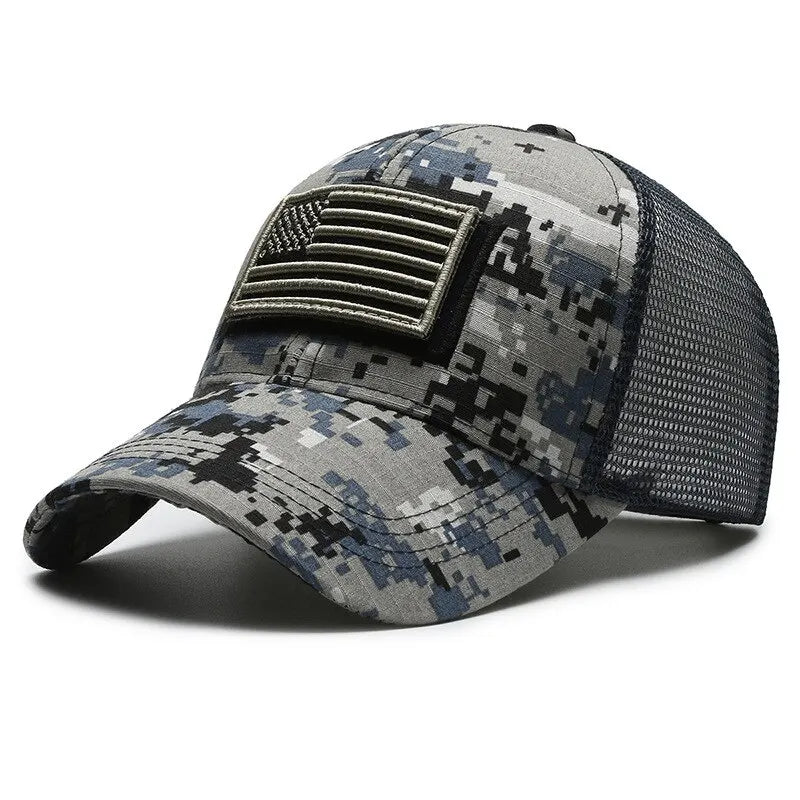 Gorra de béisbol con Camuflaje de Bandera Bordada