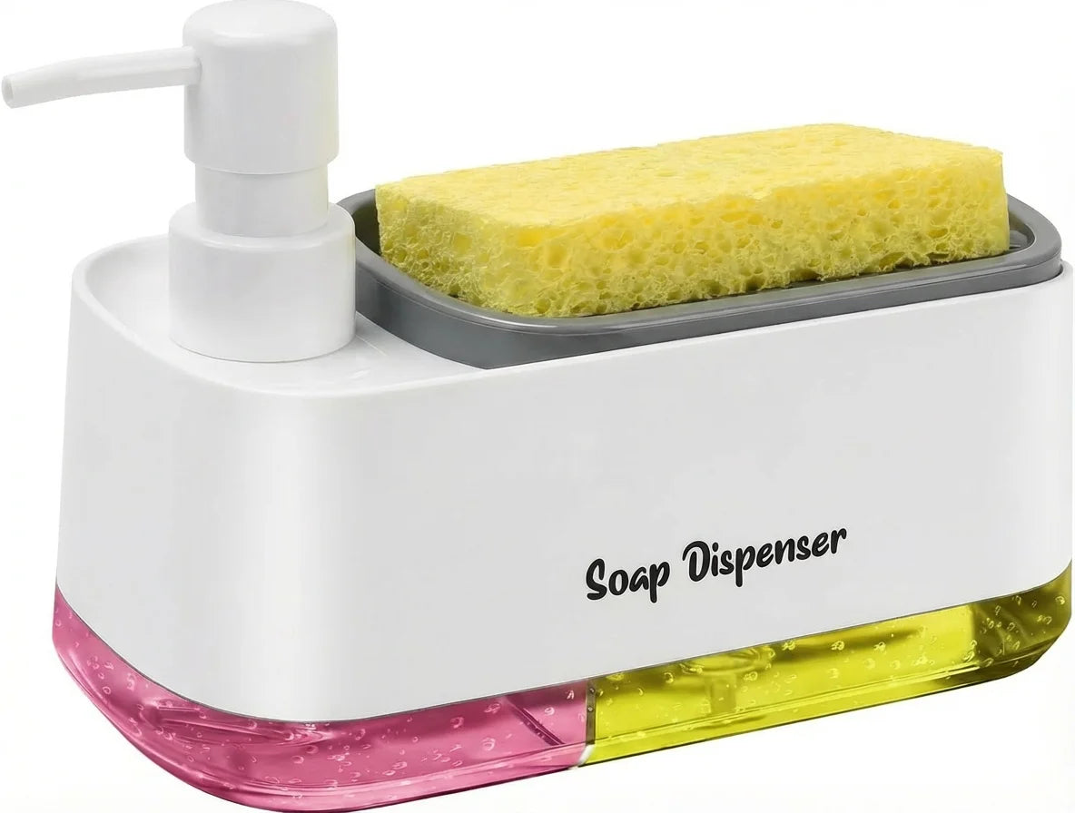 3-in-1 Kitchen Soap Dispenser with Sponge Caddy