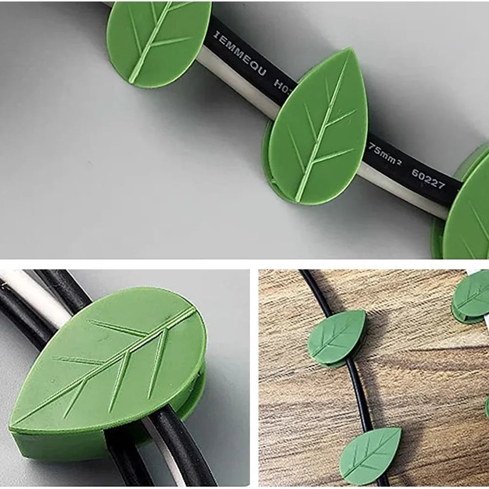 Self-Adhesive Leaf-Shaped Plant Climbing Clips