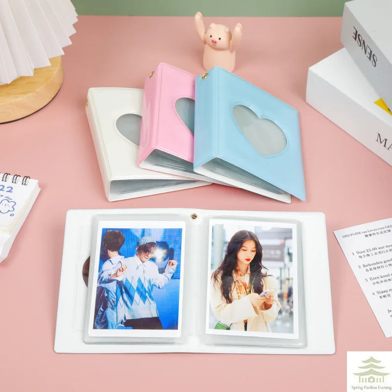 Heart-Shaped Photo Card Holder with 32 Pockets