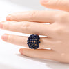 Vintage Geometrischer Goldsteinring