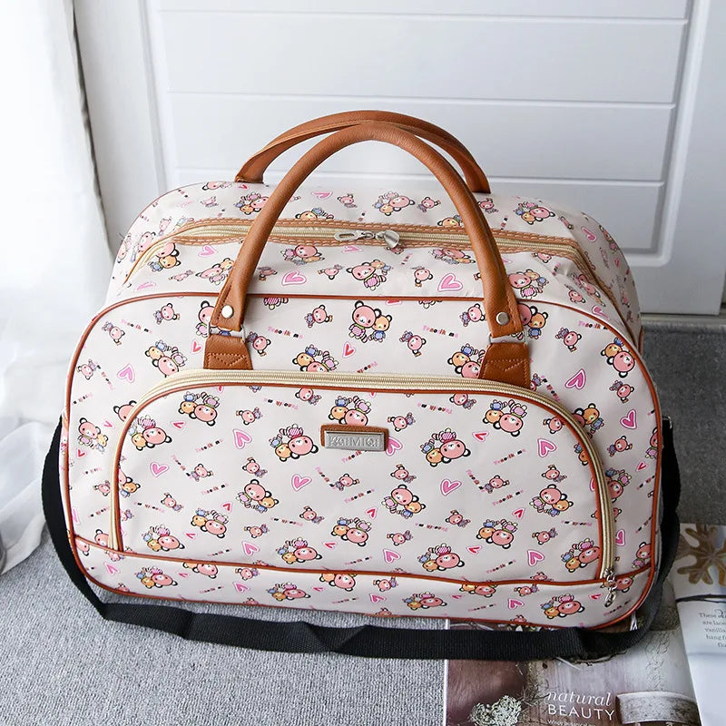 Floral Print Travel Duffle Bag for Women