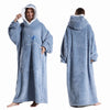 Oversized Wearable Fleece Blanket Hoodie with Sleeves