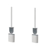 A wall-mounted toilet brush set featuring a white handle and a silicone brush head.
