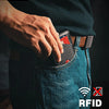 RFID Blocking Ultra-Thin Bifold Wallet with ID Windows