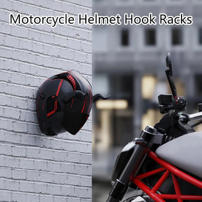 Minimalist Wall-Mounted Hook for Helmets, Bags & Keys