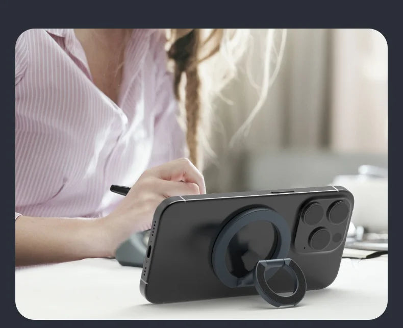 Double-Sided Magnetic Phone Ring Holder and Stand