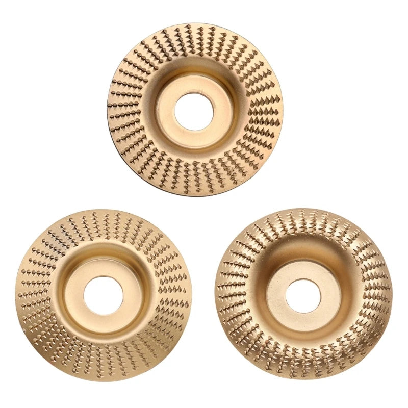 3-Piece Wood Carving Disc Set for Angle Grinders