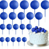 Eine Sammlung von 20 blauen Ballon-Kektoppern auf Stäbchen.