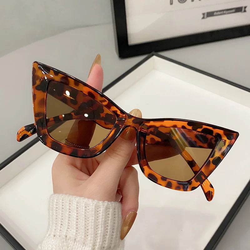 Vintage Square Cat-Eye Sunglasses