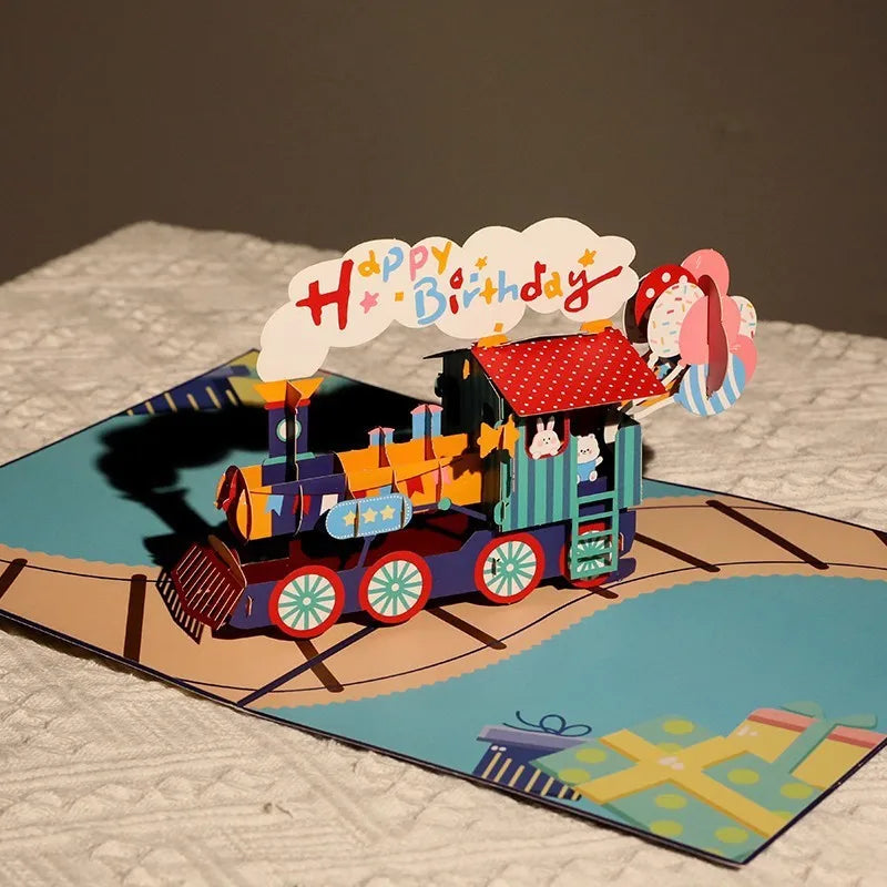 3D Pop-Up Birthday Cake Greeting Card