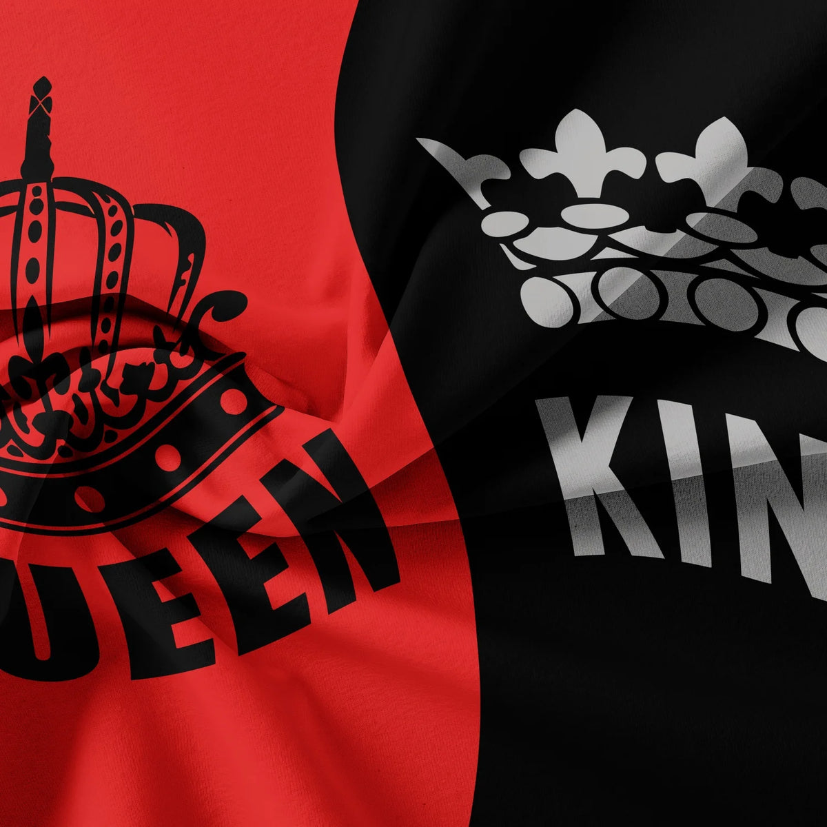 King & Queen Print Bedding Set with Duvet Cover