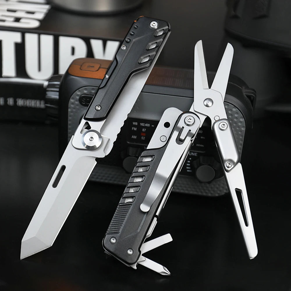 6-in-1 Stainless Steel Pocket Multitool with Screwdriver Bits