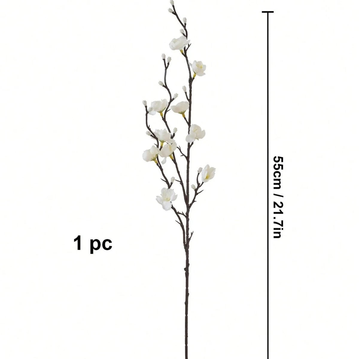 Artificial White Plum Blossom Branch for Chinese Home Décor