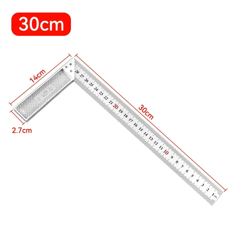 Aluminum Alloy 90-Degree Square Ruler for Woodworking