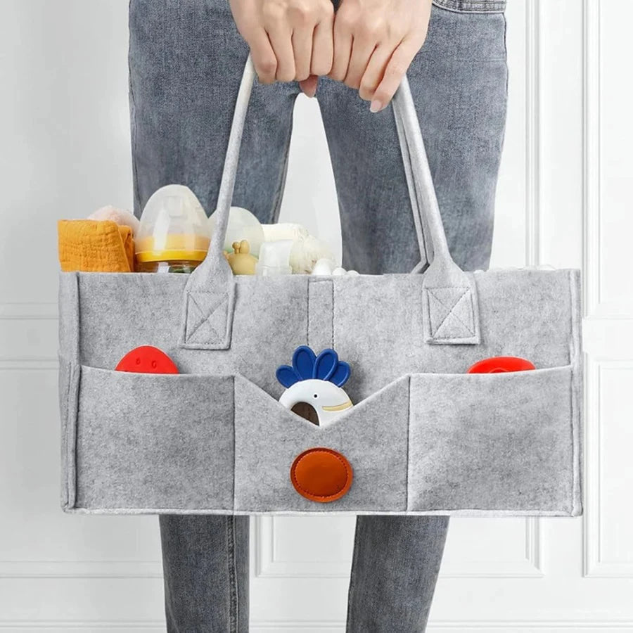 Large Capacity Felt Diaper Storage Bag