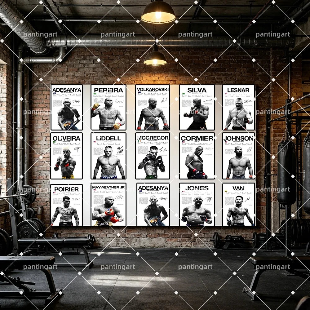 Martial Arts Legend Canvas Wall Art – Inspirational MMA Fighter Poster for Gym & Home