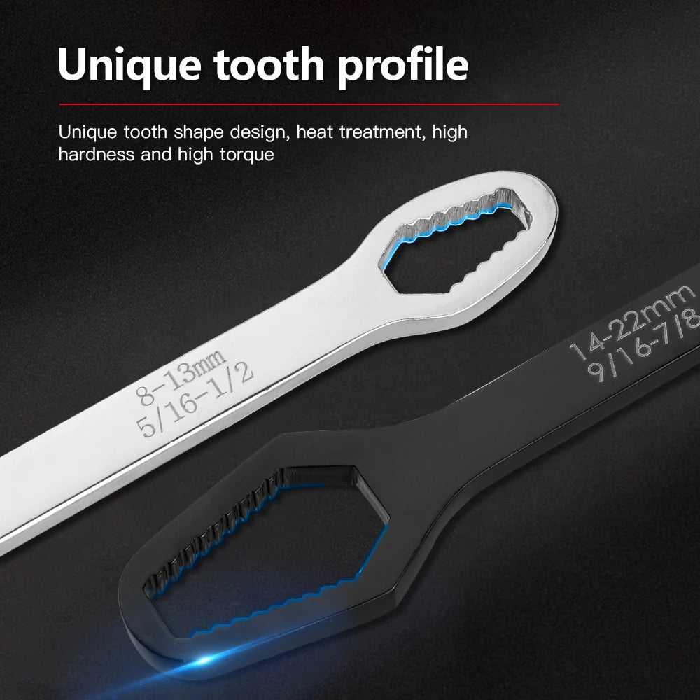Double-Head Self-Tightening Multifunctional Wrench