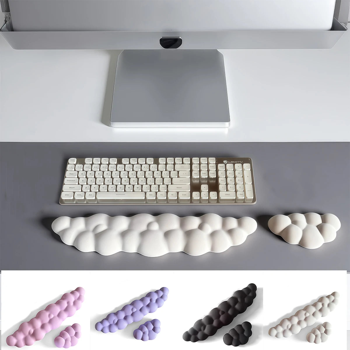 Ergonomic Memory Foam Cloud Wrist Rest with Non-Slip Base