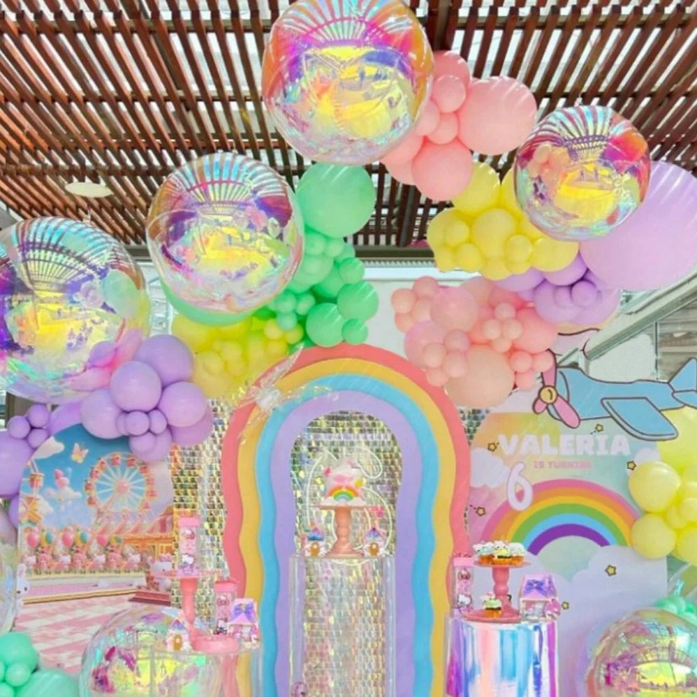 4D Rainbow Holographic Foil Balloon