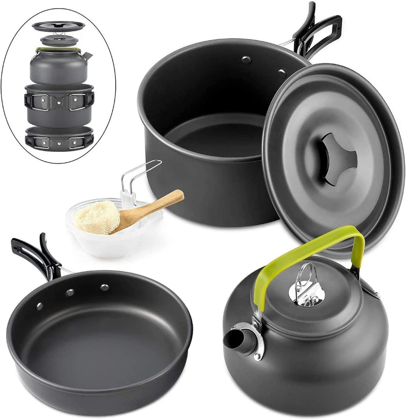 Portable Aluminum Camping Cookware Set