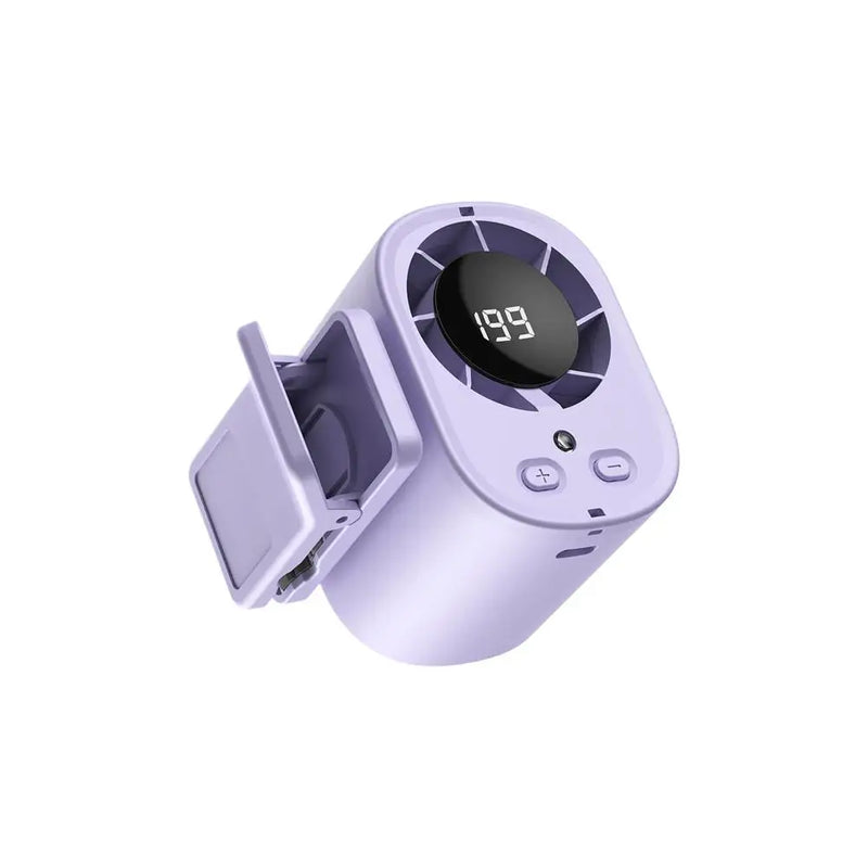 Ventilador de Coche Portátil con Clip y Pantalla LED