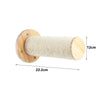 Wall-Mounted Wooden Cat Climbing Shelf with Sisal Scratching Post