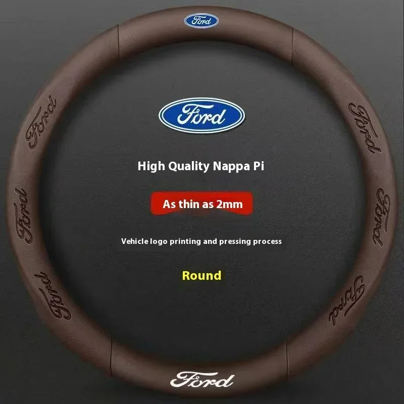 Carbon Fiber Steering Wheel Cover for Ford Models