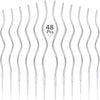 Spiral Birthday Cake Candles, Set of 6 Long Thin Decorative Candles for Cakes and Desserts