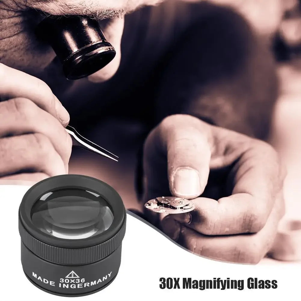 High-Powered 30X Magnifying Glass with K9 Optical Lens