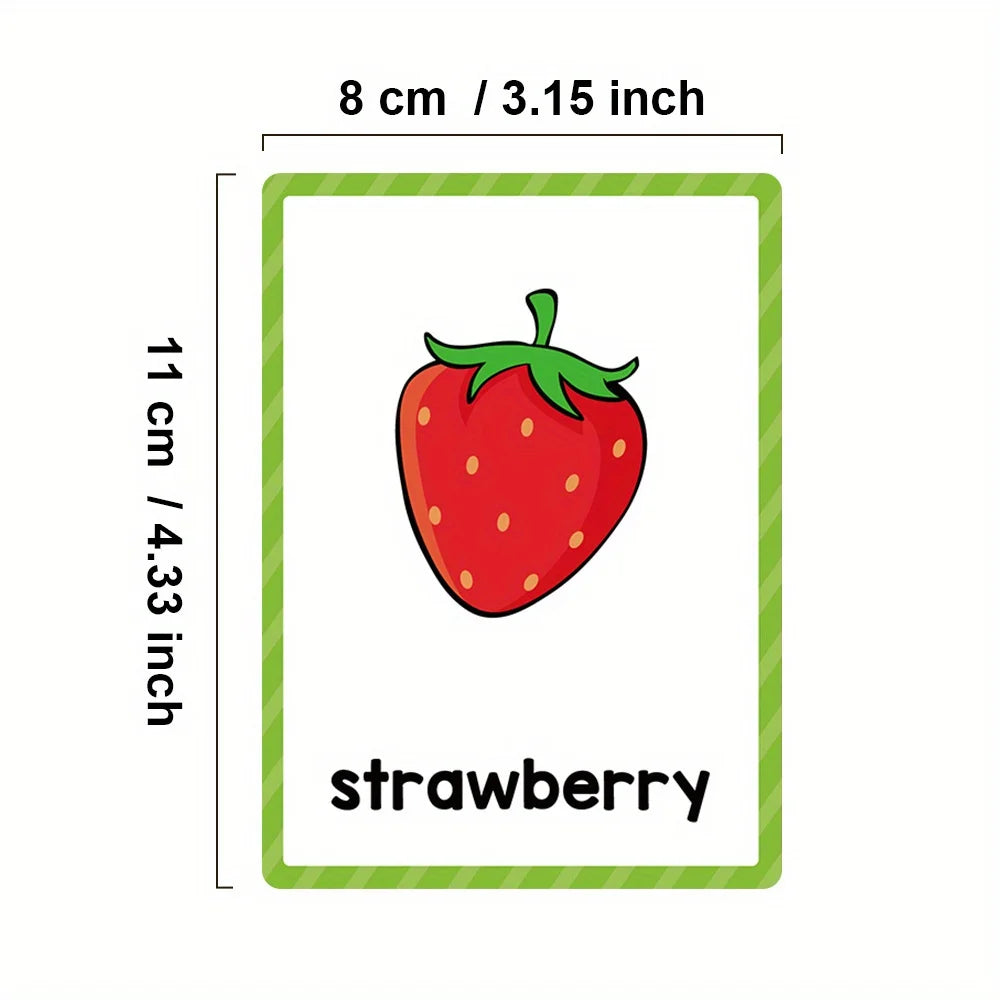 Early Learning Flash Cards for Kids – Colors, Shapes, Numbers, Fruits, Vegetables & Food