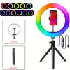 Dimmable RGB Ring Light with Tripod and Phone Holder