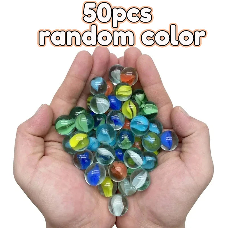 50 Colorful 14mm Glass Marbles for Vase, Fish Tank & Home Decor