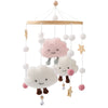 Wooden and Felt Crib Mobile with Cloud and Star Rattles