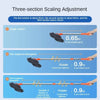 Three-section scaling adjustment for an extendable mop with a dual chenille brush head