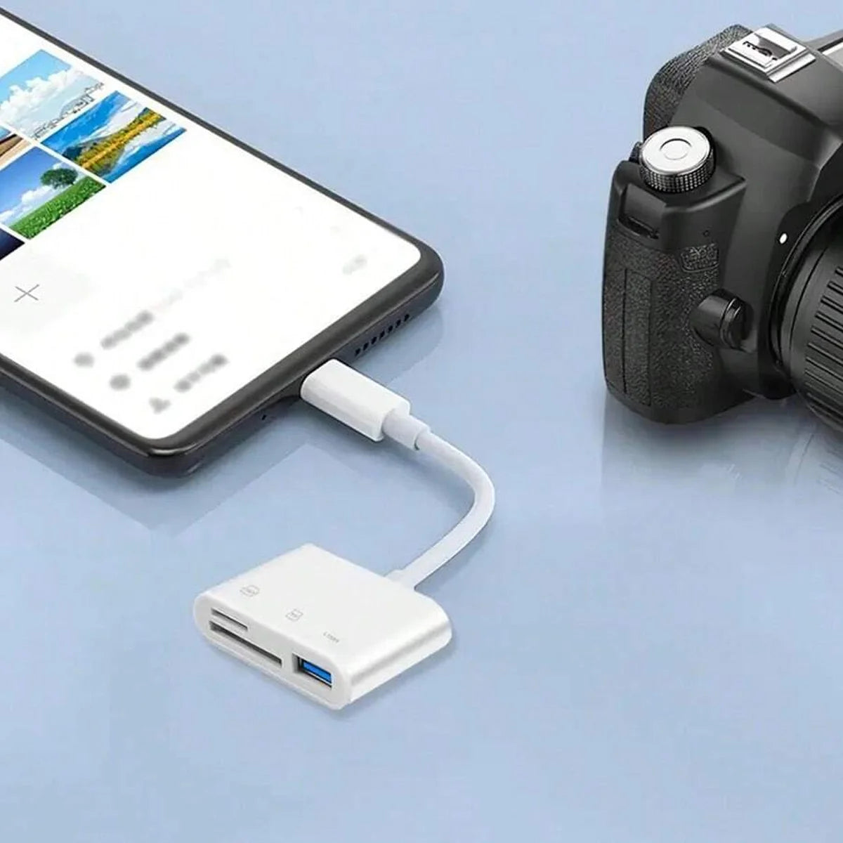 3-in-1 USB-C Card Reader for Smartphones and Laptops
