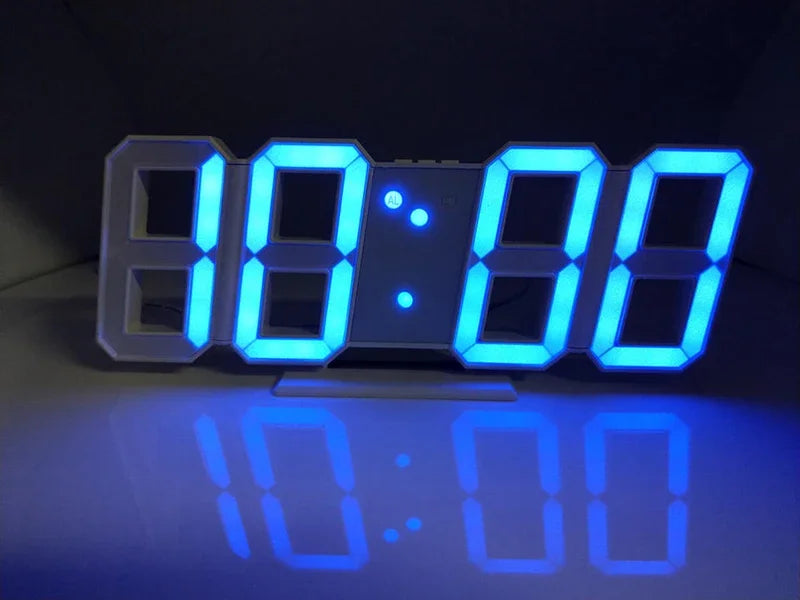 3D LED Digital Alarm Clock with Calendar and Temperature Display
