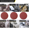 A collection of multi-grit sanding discs used for polishing, removing rust, and sanding wood, metal, and stone.